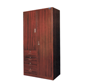 Wood grain four drawer sanitary cabinet